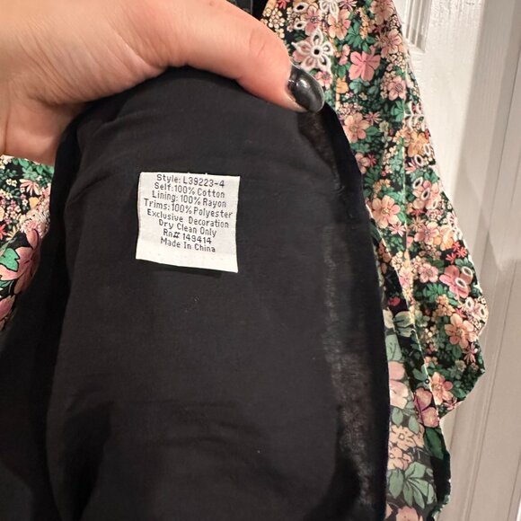 Johnny Was Rebekah Poplin Mini Dress Colorful, V Neck, Sleeves NWT - Picture 4 of 4